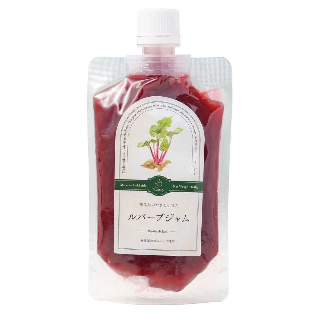 Tasshas 無農薬栽培 ルバーブジャム（パウチタイプ） 北海道産 160g