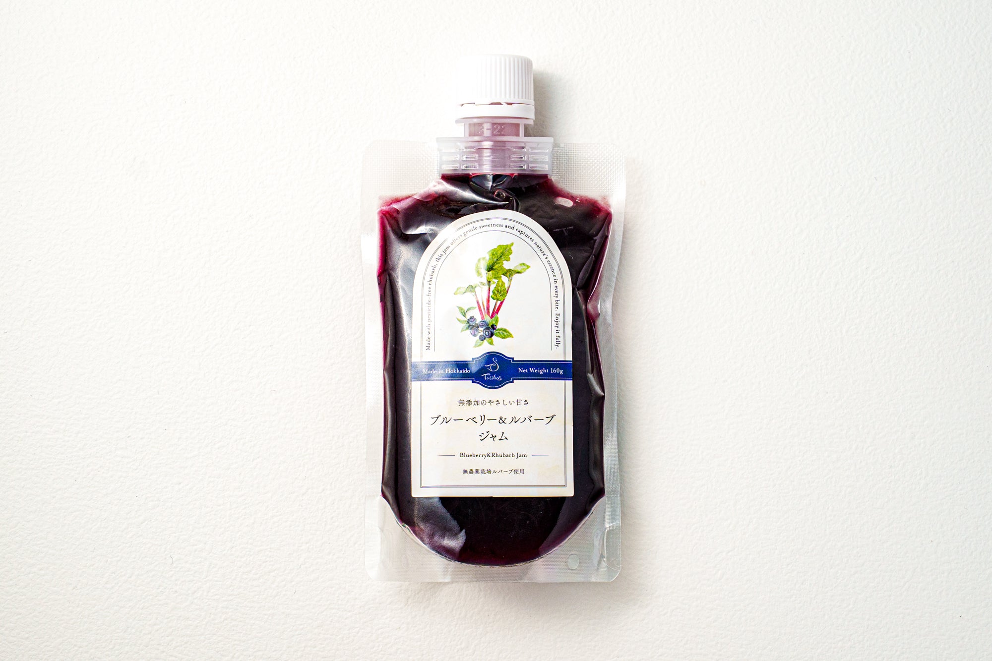 Tasshas 無農薬栽培 ルバーブジャム（パウチタイプ） 北海道産 160g