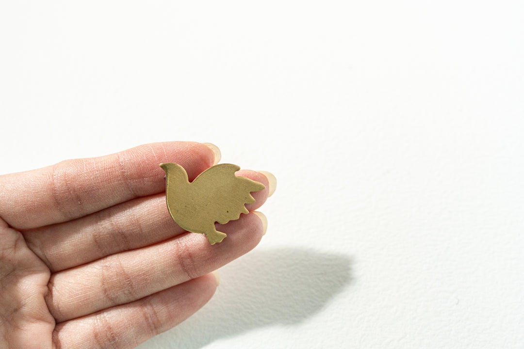 foglinenwork ブローチ バード つぐみ