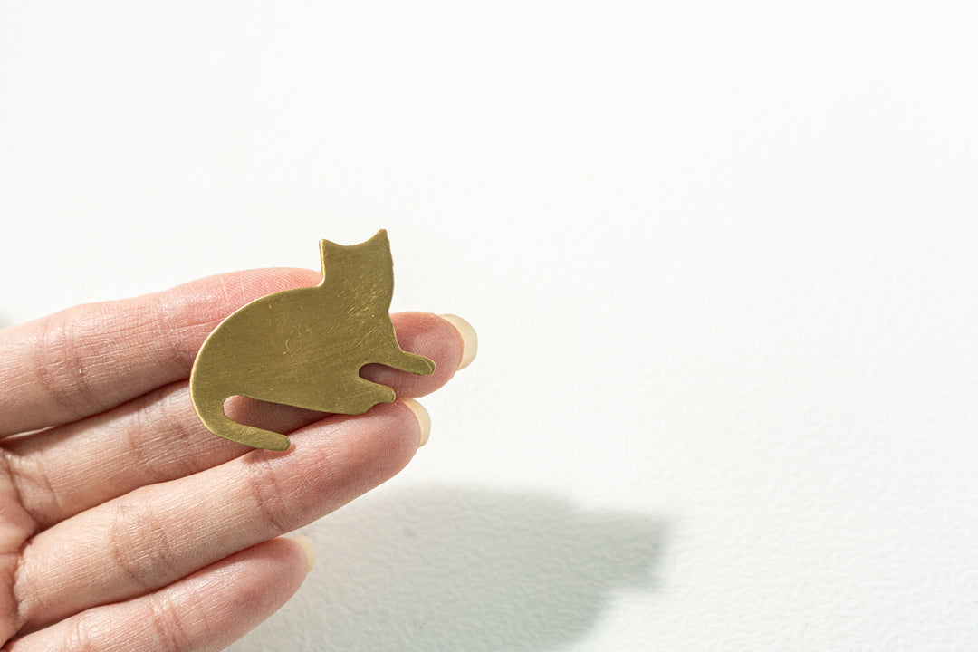 fog line work ブラス ブローチ トリクシー ネコ