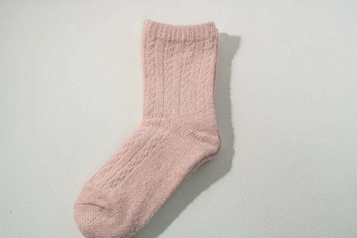 1.たむら靴下店 シルクとウール二重ソックス ピンク