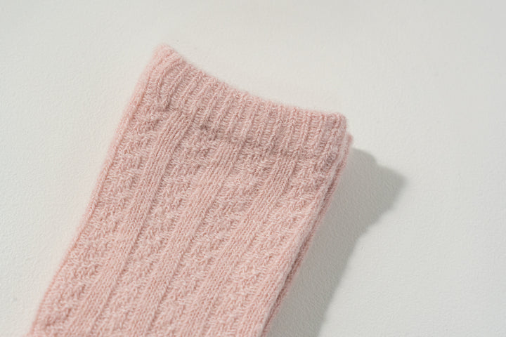 1.たむら靴下店 シルクとウール二重ソックス ピンク