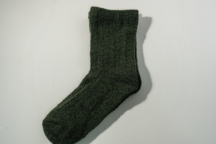 1.たむら靴下店 シルクとウール二重ソックス グリーン