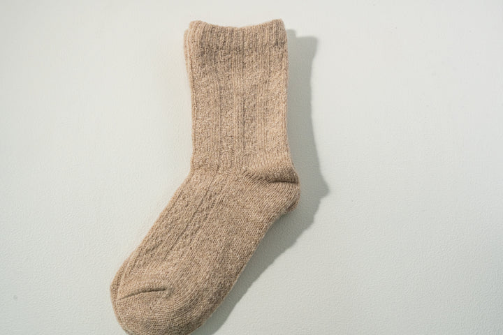 1.たむら靴下店 シルクとウール二重ソックス ベージュ