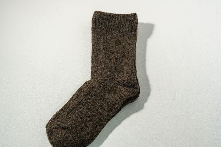 1.たむら靴下店 シルクとウール二重ソックス  ブラウン
