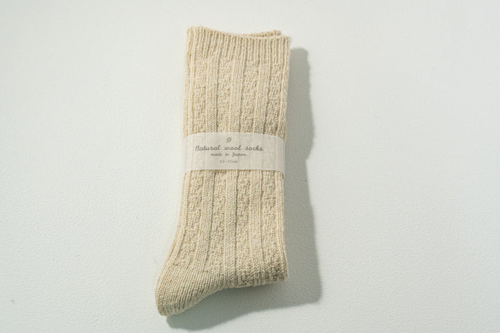 6.たむら靴下店ナチュラル ウール ソックス ナチュラル