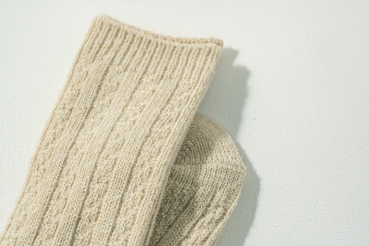 6.たむら靴下店ナチュラル ウール ソックス ナチュラル