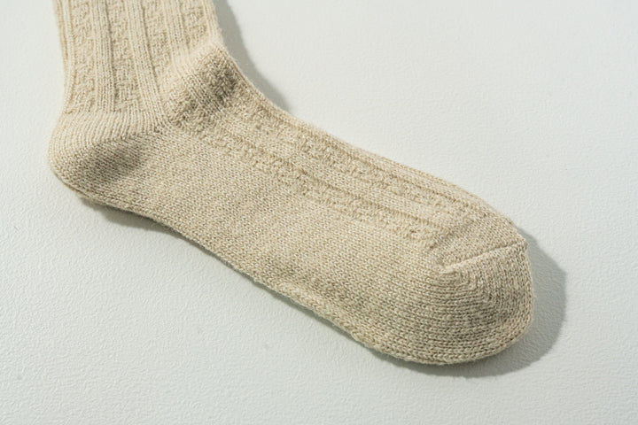 6.たむら靴下店ナチュラル ウール ソックス ナチュラル