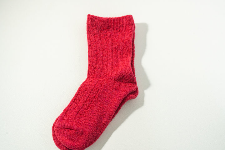 1.たむら靴下店 シルクとウール二重ソックス マゼンタ