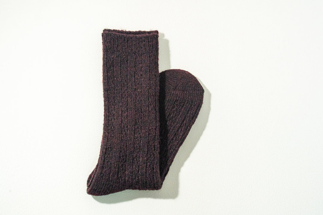 6.たむら靴下店ナチュラル ウール ソックス エンジ