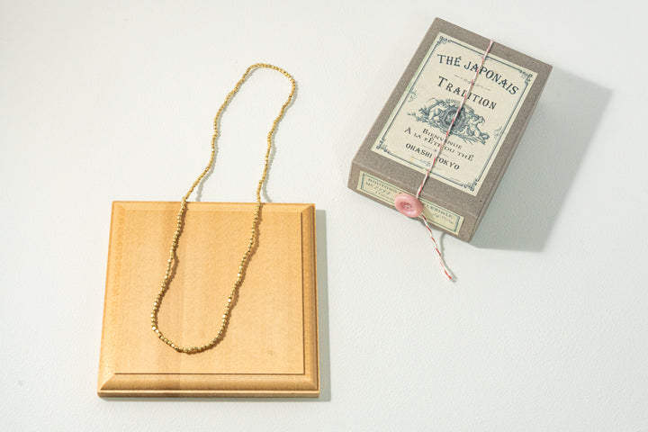 fog line work ゴールドビーズネックレス 60cm S