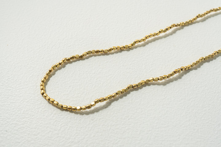 fog line work ゴールドビーズネックレス 60cm S