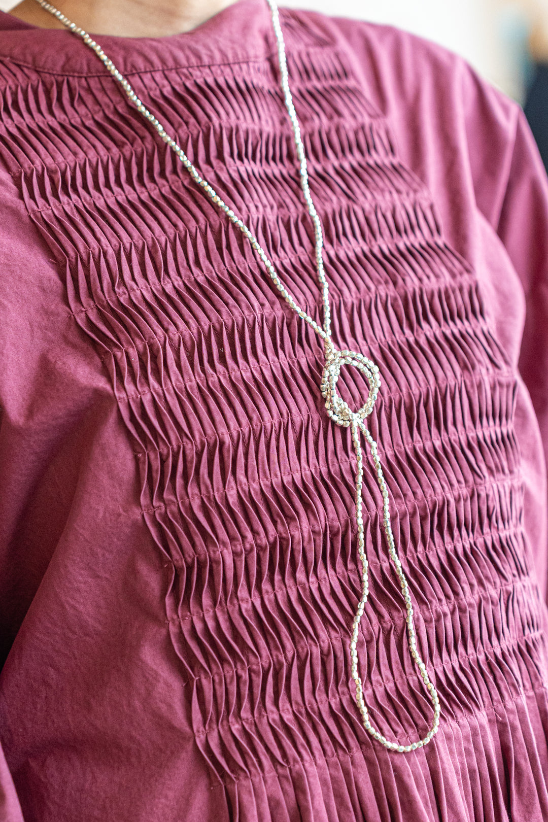 fog linen work シルバービーズネックレス 120cm L