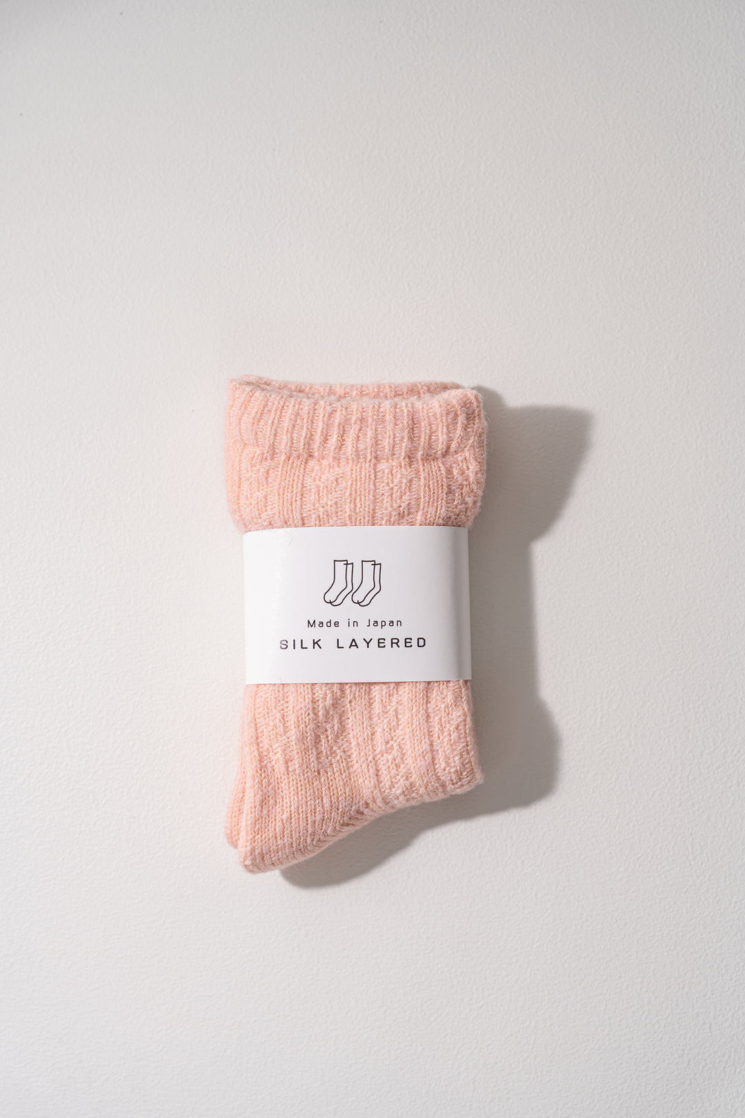 1.たむら靴下店 シルクとウール二重ソックス ピンク
