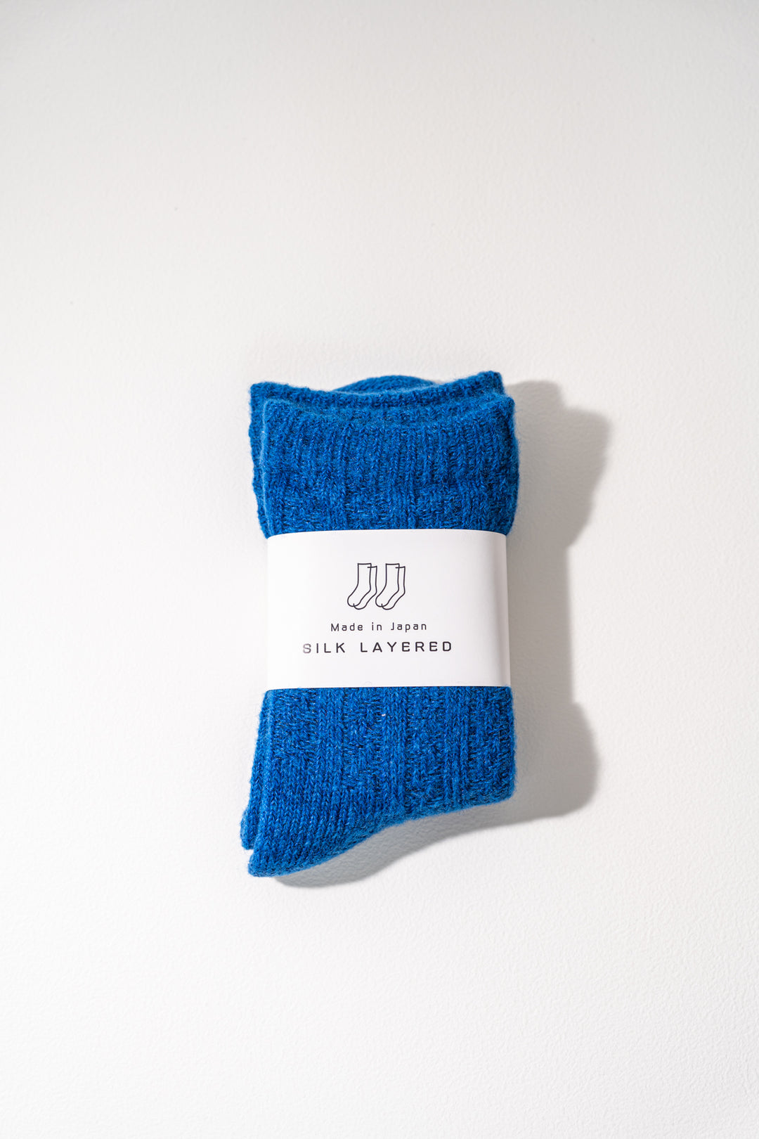 1.たむら靴下店 シルクとウール二重ソックス マリンブルー