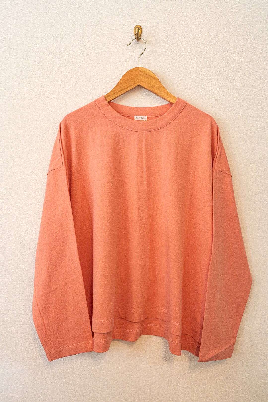 Bliss bunch リサイクルコットン天竺 前後差ワイドプルオーバー