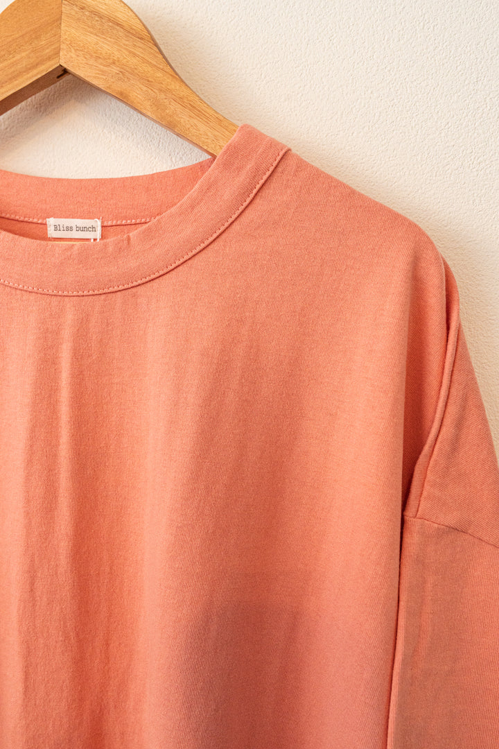Bliss bunch リサイクルコットン天竺 前後差ワイドプルオーバー
