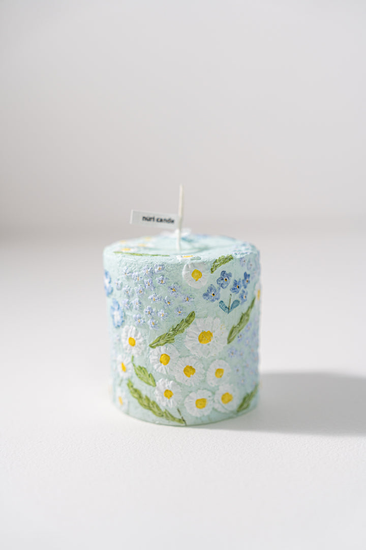 14.nuri candle 花の祈り ブルー L