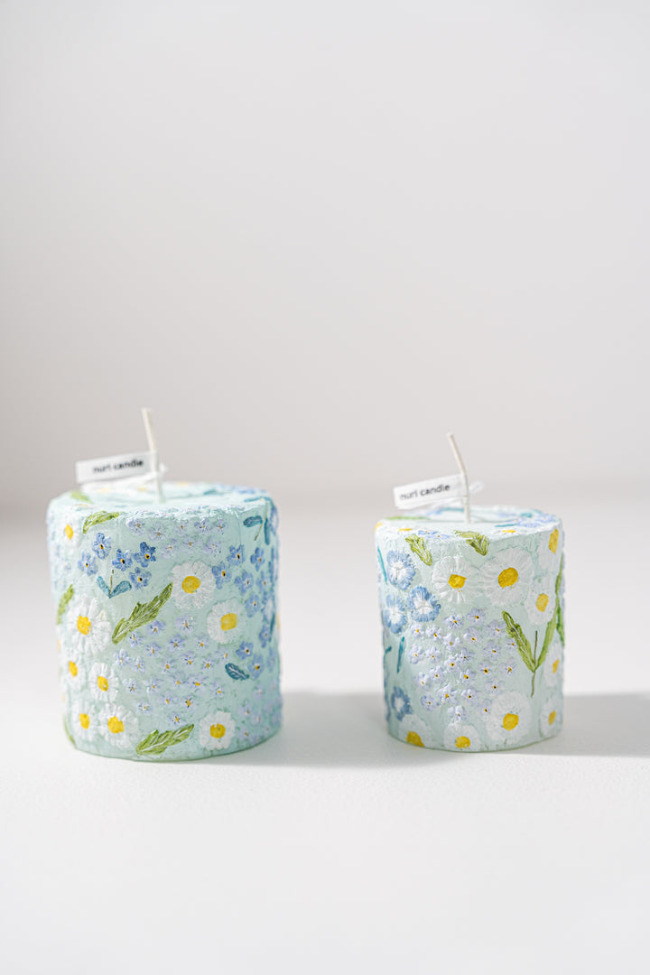 13.nuri candle 花の祈り ブルー S